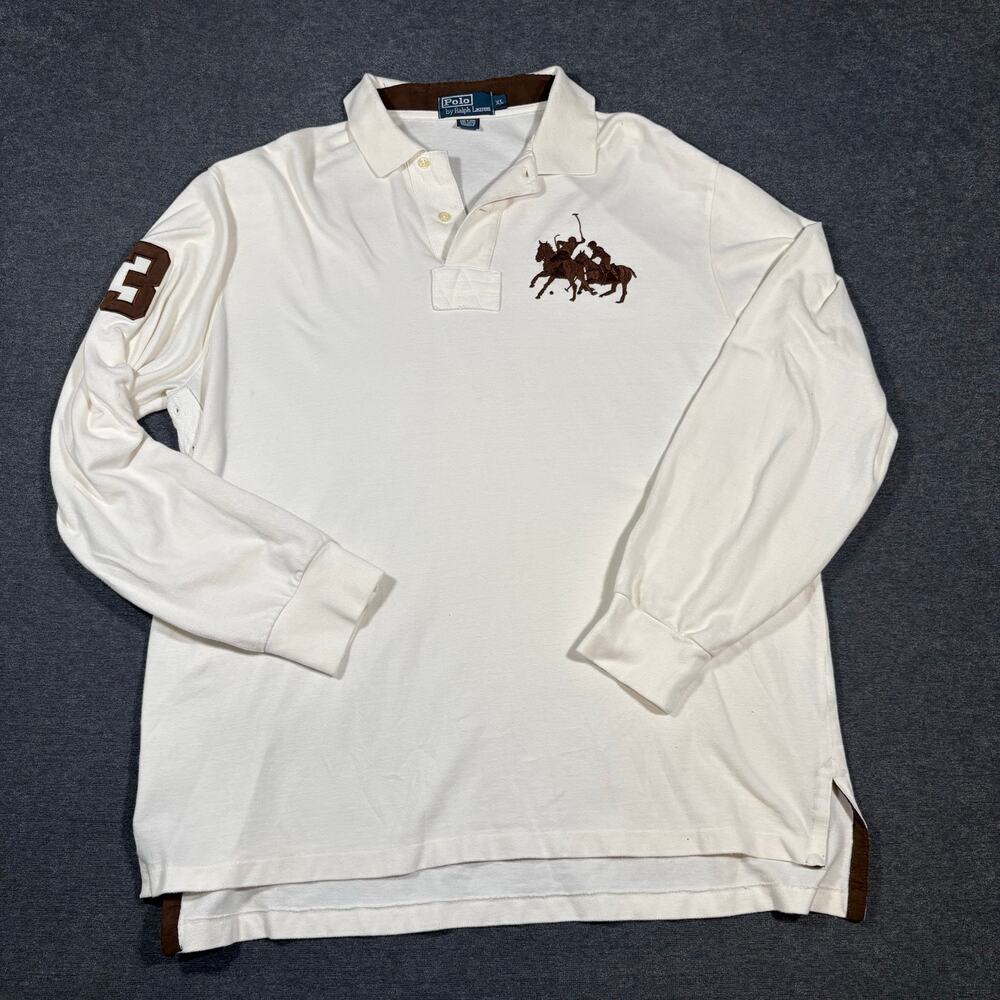 Vintage Polo Ralph Lauren Double Match Long Sleeve Rugby Shirt
